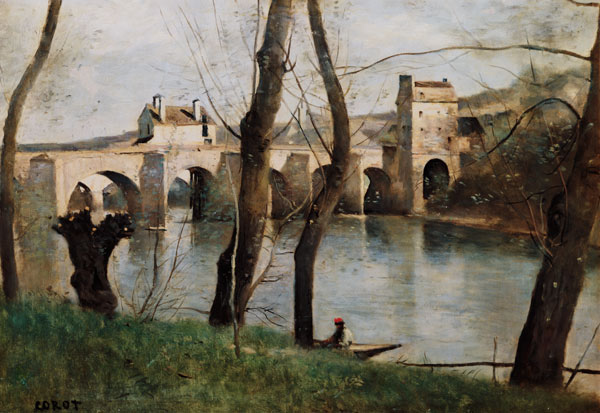 Die Brücke von Mantes. van Jean-Babtiste-Camille Corot