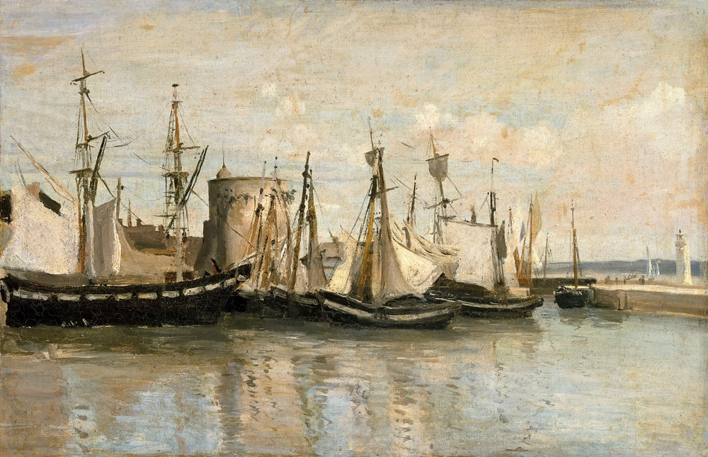 La Rochelle. Entrée du port d'échouage van Jean-Babtiste-Camille Corot