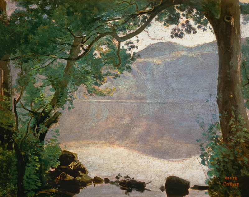 Lake Nemi van Jean-Babtiste-Camille Corot