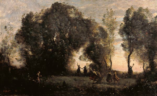 Dance of the Nymphs van Jean-Babtiste-Camille Corot
