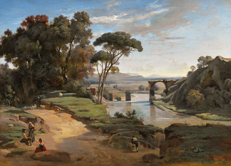 The Bridge at Narni, c.1826-27 van Jean-Babtiste-Camille Corot
