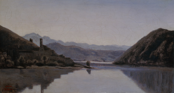 Lago di Piediluco, Umbria van Jean-Babtiste-Camille Corot