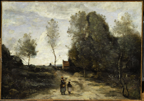 The Street van Jean-Babtiste-Camille Corot