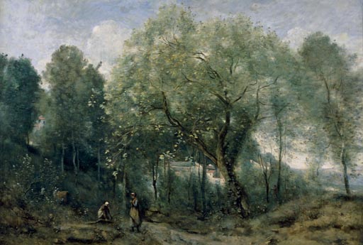 Le catalpa. Souvenir de Ville d'Avray (Der Catalpa. Erinnerung aus Ville d'Avray) van Jean-Babtiste-Camille Corot