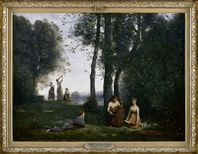 Le Concert Champêtre (Woodland Music-makers) van Jean-Babtiste-Camille Corot