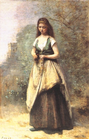 Ophelia van Jean-Babtiste-Camille Corot