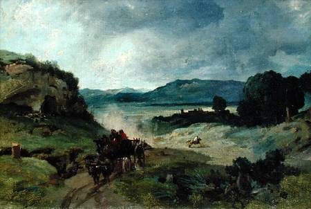 Roman Landscape van Jean-Babtiste-Camille Corot