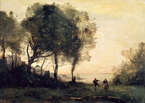 Souvenir of Italy van Jean-Babtiste-Camille Corot