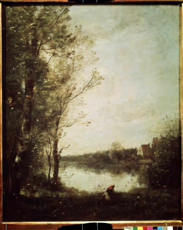 Pond in Ville d’Avray van Jean-Babtiste-Camille Corot