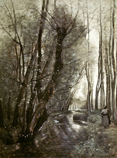 The stream van Jean-Babtiste-Camille Corot
