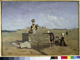 Bretonische Frauen am Brunnen