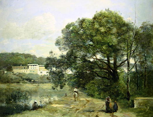 Ville d'Avray (oil on canvas) van Jean-Babtiste-Camille Corot