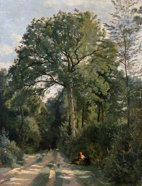 Waldeingang bei Ville d'Avray. van Jean-Babtiste-Camille Corot