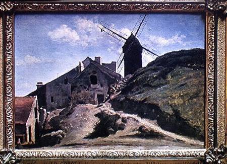 A Windmill at Montmartre van Jean-Babtiste-Camille Corot