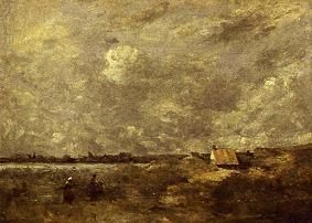 Unter wolkenverhangenem Himmel van Jean-Babtiste-Camille Corot