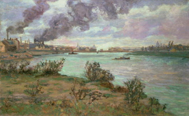 The Confluence of the Seine and the Marne at Ivry (oil on canvas) van Jean Baptiste Armand Guillaumin