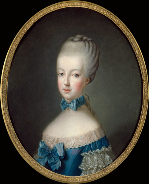 Portrait of Marie-Antoinette de Habsbourg-Lorraine (1750-93) after the painting by Joseph Ducreux (1 van Jean-Baptiste Charpentier d. Ä.