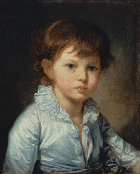 Portrait of Count Stroganov as a Child van Jean Baptiste Greuze