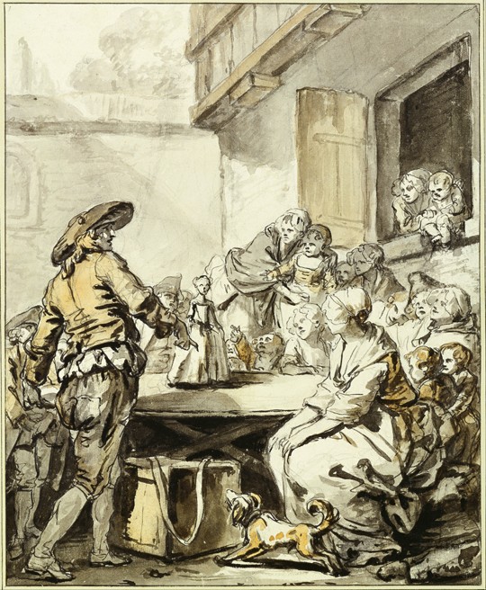 Savoyard with a Dancing Doll van Jean Baptiste Greuze