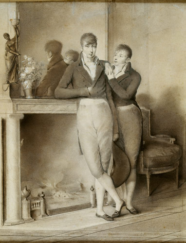 Two Young Men van Jean-Baptiste-Jacques Augustin