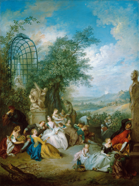 A Rural Celebration van Jean-Baptiste Joseph Pater