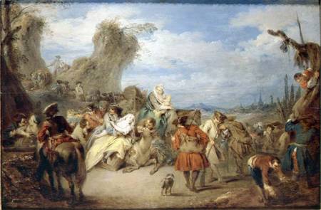 The March of the Troops van Jean-Baptiste Joseph Pater