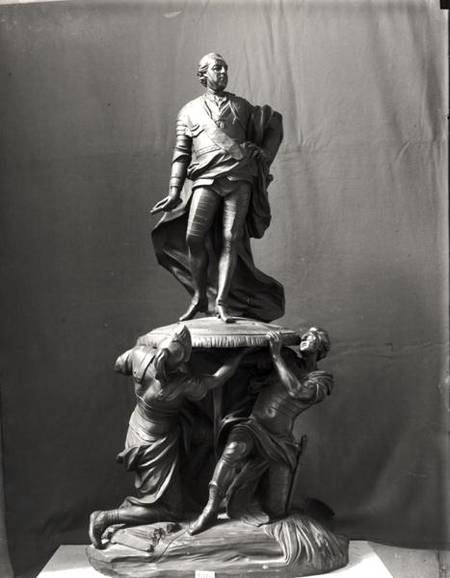 Model for the monument of Louis XV (1710-74) designed for the Place Royale in Rouen van Jean Baptiste Lemoyne