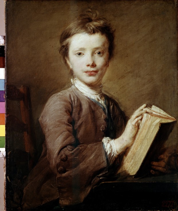 A Boy with a Book van Jean-Baptiste Perronneau