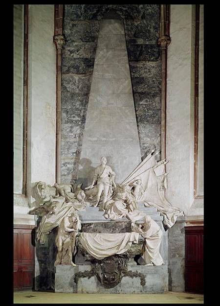 Tomb of Marshal Maurice de Saxe (1696-1750) van Jean-Baptiste Pigalle