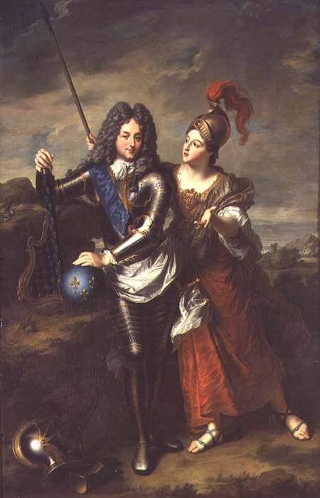 Philippe II d'Orleans (1674-1723) the Regent of France and Madame de Parabere as Minerva van Jean Baptiste Santerre