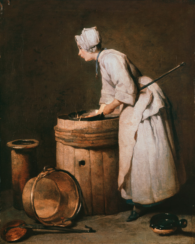 Das Küchenmädchen van Jean-Baptiste Siméon Chardin
