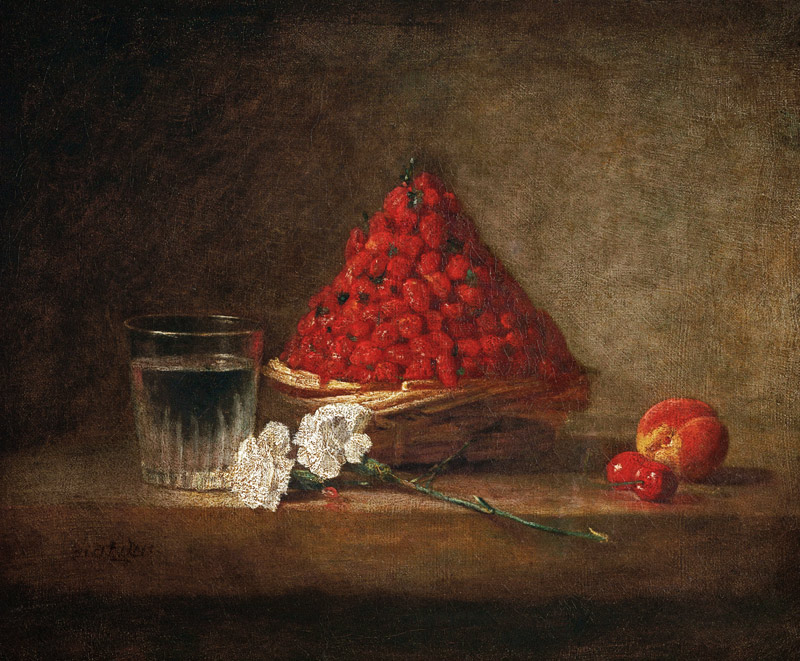 Strawberry Basket van Jean-Baptiste Siméon Chardin