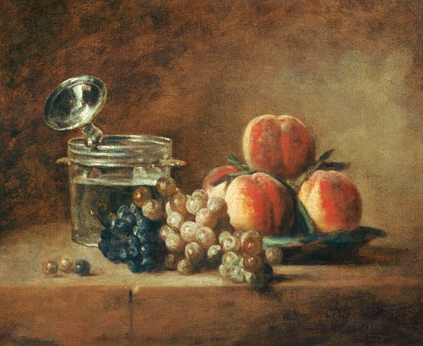 Crystal Bowl, Fruit van Jean-Baptiste Siméon Chardin