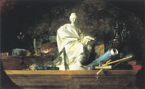 Die Attribute von den Künsten van Jean-Baptiste Siméon Chardin