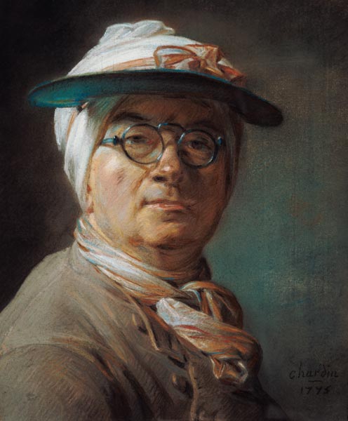 Selbstbildnis mit Brille van Jean-Baptiste Siméon Chardin