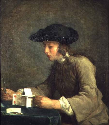 The House of Cards van Jean-Baptiste Siméon Chardin