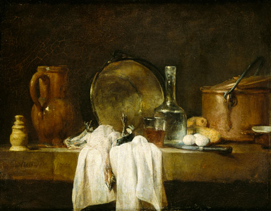 The Kitchen Table van Jean-Baptiste Siméon Chardin