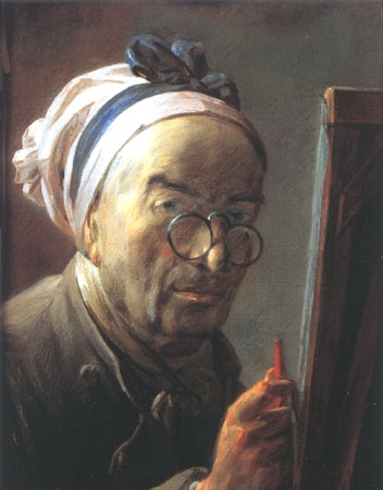 Selbstporträt ll van Jean-Baptiste Siméon Chardin