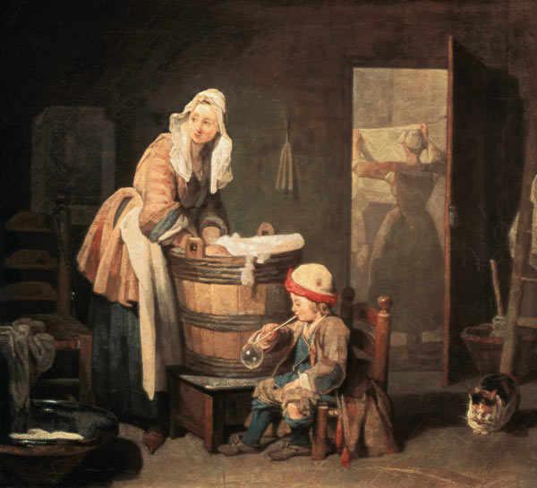 The Washerwoman van Jean-Baptiste Siméon Chardin