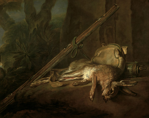 Dead Hare & Gun van Jean-Baptiste Siméon Chardin