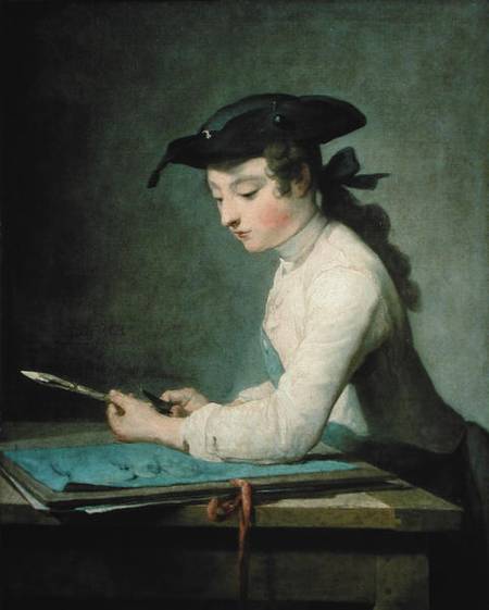 The Young Draughtsman van Jean-Baptiste Siméon Chardin