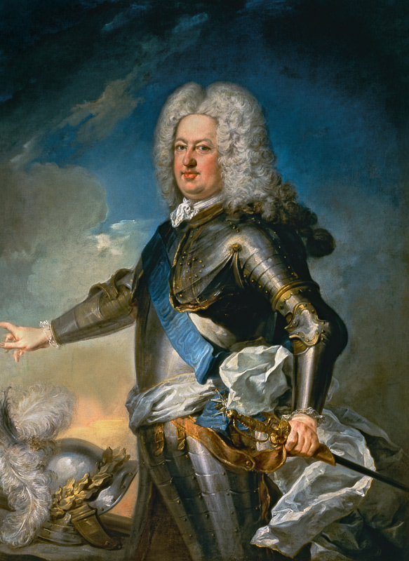 Portrait of Stanislas Lesczinski (1677-1766) King of Poland van Jean-Baptiste van Loo