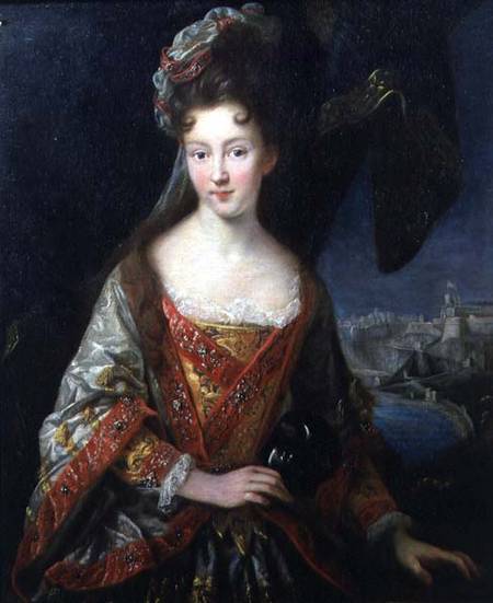 Portrait of Princess Louise-Hippolyte (1687-1731) van Jean-Baptiste van Loo