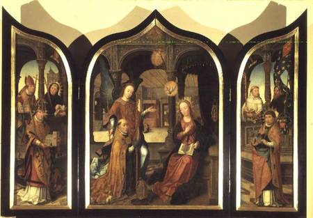 The Annunciation (triptych) van Jean Bellegambe