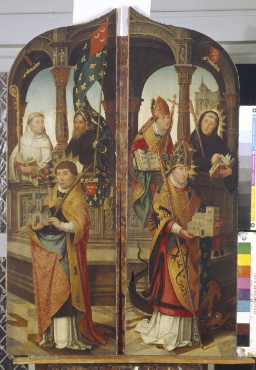 Saint Trudo and Saint Guillaume. Two side panels of the Triptych van Jean Bellegambe