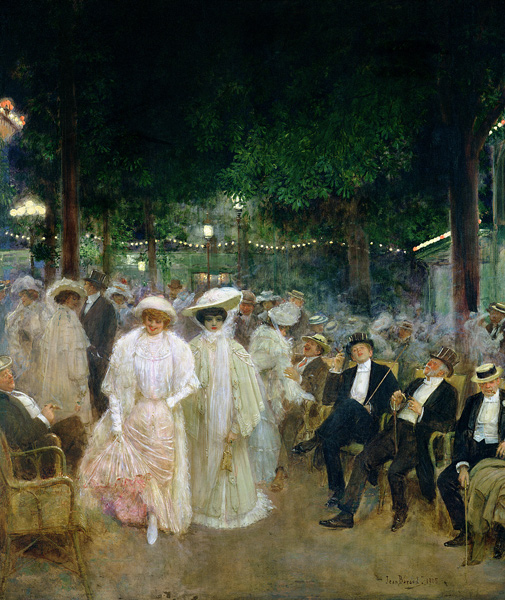 The Gardens of Paris, or The Beauties of the Night, 1905 (oil on canvas) van Jean Beraud