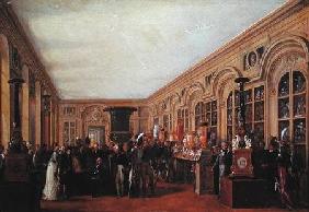 Alexandre Brongniart (1770-1847) Presenting the Artists of the Sevres Workshop to Louis XVIII (1755-