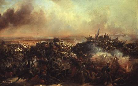 The Battle of Sebastopol, central section of triptych van Jean Charles Langlois