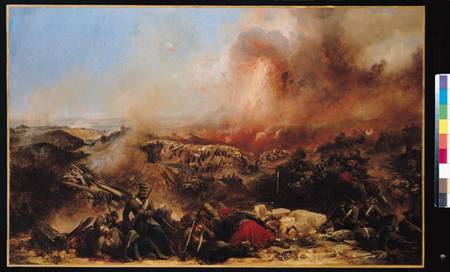 The Battle of Sebastopol, left section of triptych van Jean Charles Langlois