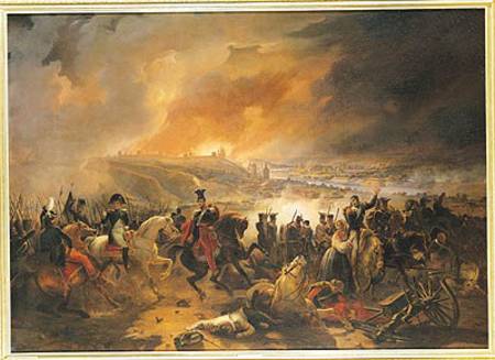 The Battle of Smolensk, 17th August 1812 van Jean Charles Langlois